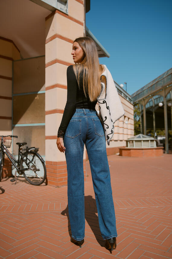 JEANS BASICO DA DONNA A PALAZZO MI514 FIORENZA AMADORI  